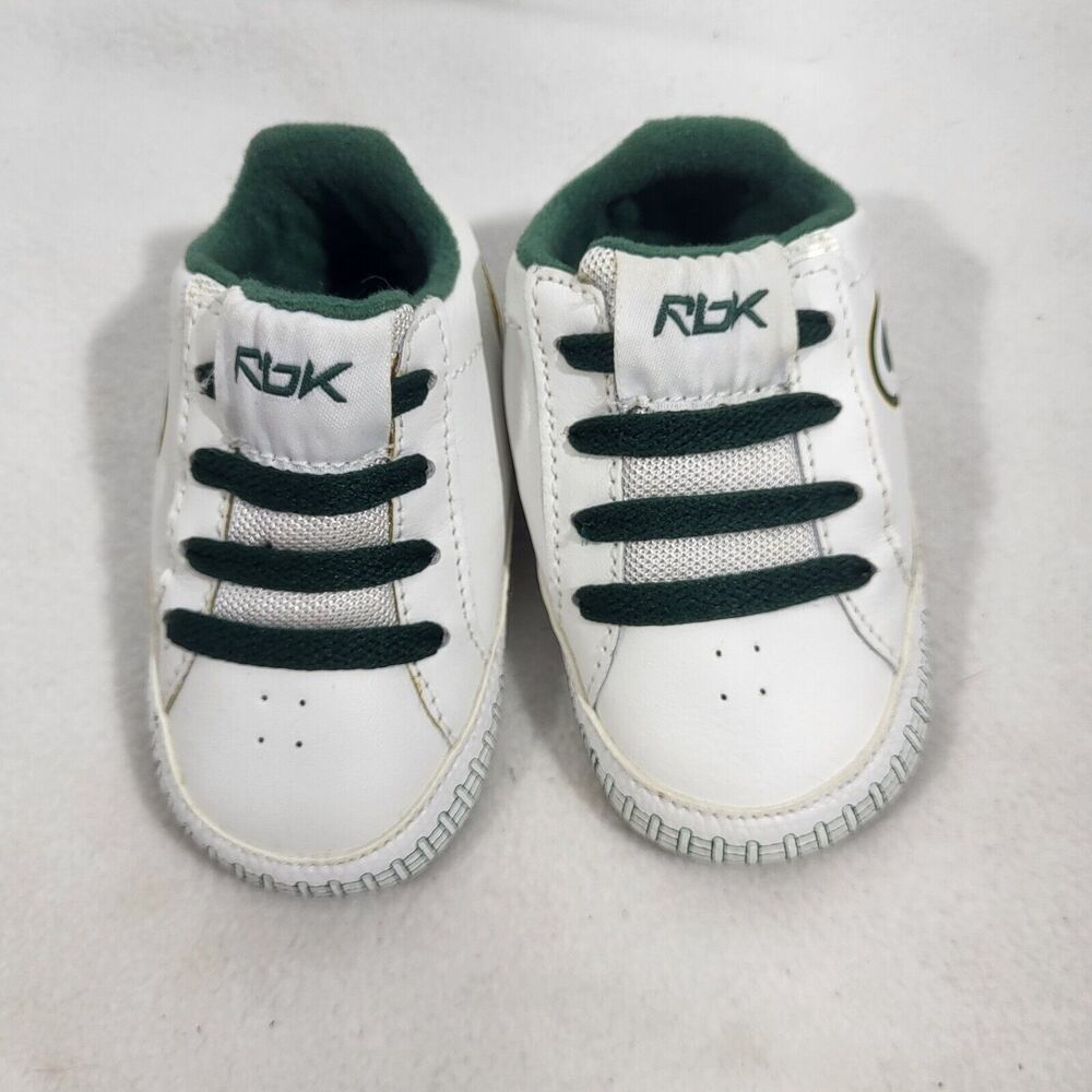 NFL RBX Green Bay Packers Crib Shoes Pre-Walkers Baby Shoes 0 To 6 Months Size 2